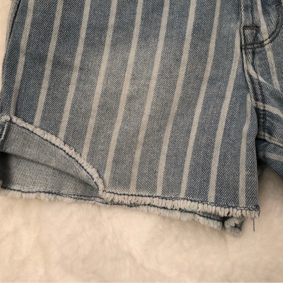 KENSIE JEANS VINTAGE LUXE NWT THE HIGH RISE SHORT SIZE 2/26 STRIPED DENIM - Picture 7 of 16